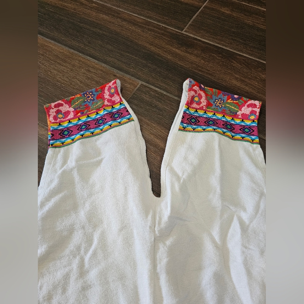 ZARA TRAFULUC EMBROIDERED TOP Sz SMALL